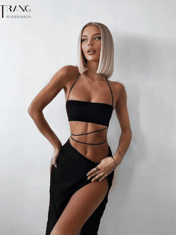 SET VÁY XẺ ĐÙI BASIC