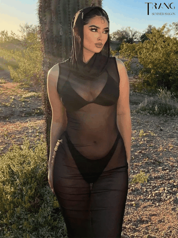 ĐẦM LƯỚI XUYÊN THẤU DÁNG DÀI MÙA HÈ GỢI CẢM