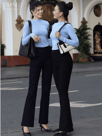 JARY MODERN HIGH WAIST JEANS TROUSERS-QUẦN JEAN LƯNG CAO 2 TÚI JARY