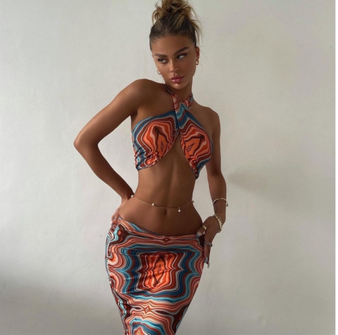 SET VÁY DÀI ÁO XOẮN NGỰC