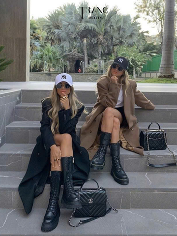 BOOTS GỐI THẮT DÂY CHIẾN BINH KIỂU DÁNG COMBAT BOOTS