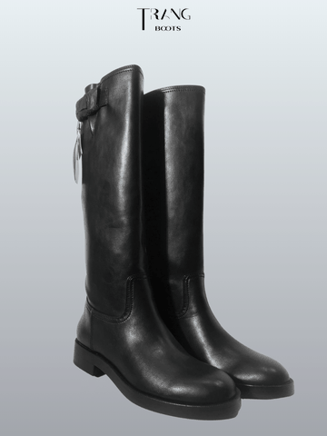 BOOTS GỐI ĐẾ BỆT CÓ CÀI KHÓA ỐNG ZARA