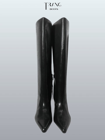 BOOTS GỐI ỐNG ĐỨNG THỜI TRANG GÓT NHỌN ZARA