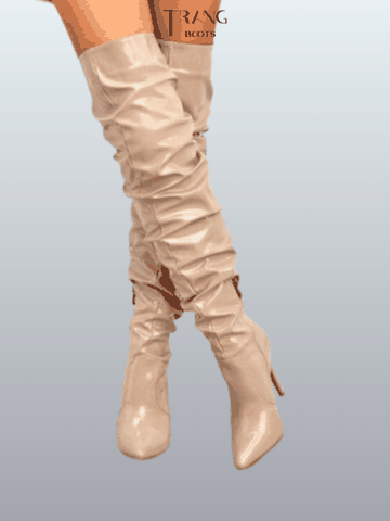 OVER KNEE BOOTS FORM NHÚN GÓT NHỌN NUDE