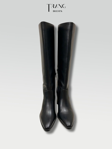 KNEE BOOTS LEFTIES GÓT TRỤ MŨI NHỌN