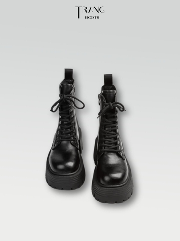 COMBAT BOOTS CỔ THẤP DA MỜ PHONG CÁCH CHIẾN BINH