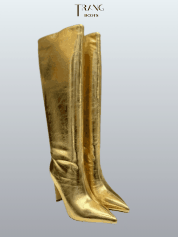 KNEE BOOTS METALLIC MŨI NHỌN