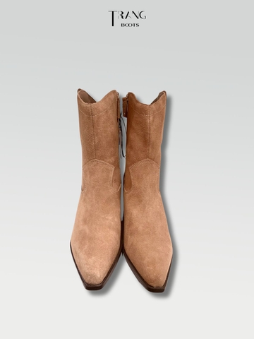 LEATHER COWBOY ANKLE BOOTS - BOOTS DA COWBOY CỔ NGẮN