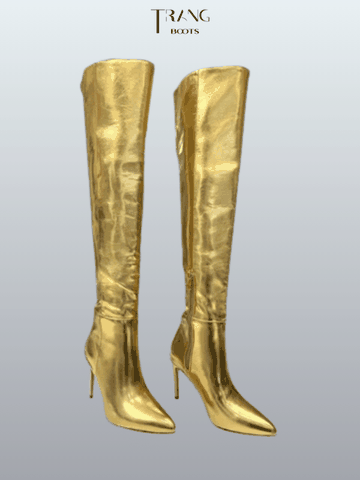 OVER KNEE BOOTS METALLIC GÓT NHỌN