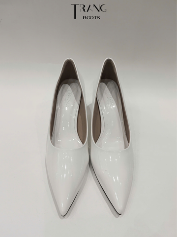 KATE PUMP HIGHHEELS - GIÀY CAO GÓT PUMP KATE - TRẮNG 7 -8CM