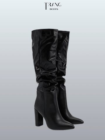 KNEE BOOTS PHOM NHÚN GÓT TRỤ