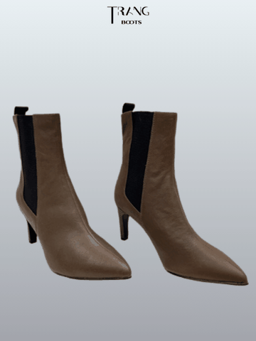 HIGH HEELS BOOTS VAGABOND MŨI NHỌN DA THẬT GÓT 8CM