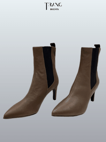 HIGH HEELS BOOTS VAGABOND MŨI NHỌN DA THẬT GÓT 8CM