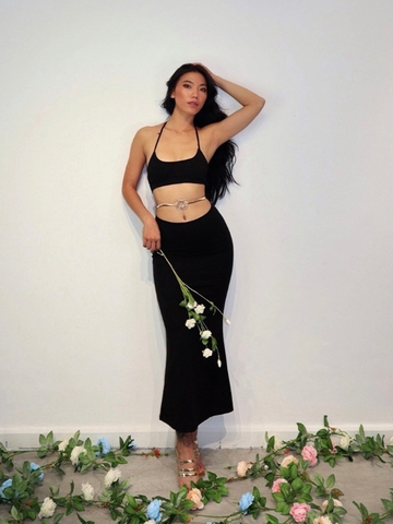 ĐẦM DÀI CUT-OUT EO