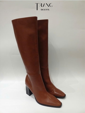 KNEEBOOTS NINE WEST GÓT TRỤ NÂU