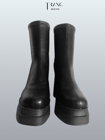 PLATFORM ANKLE BOOTS ĐẾ ĐÚP
