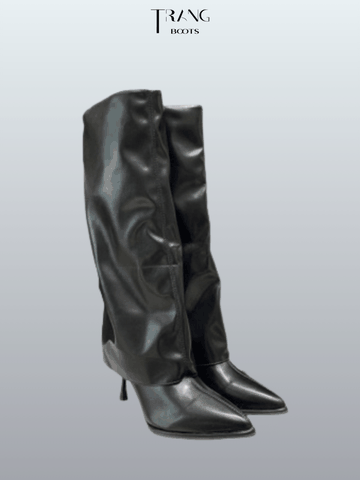 FASHION HIGH HEELS KNEE BOOTS - BOOTS GỐI ỐNG LẬT THỜI TRANG