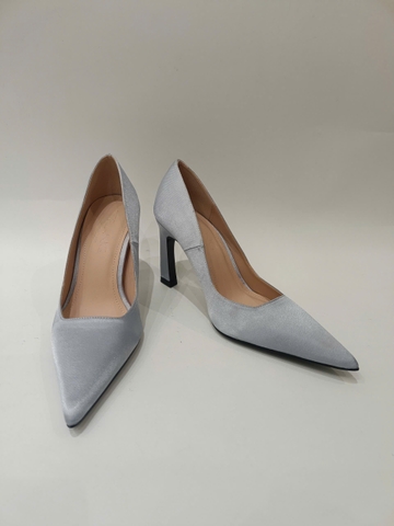 CHARLOTTE SATIN PUMPS - ICE BLUE