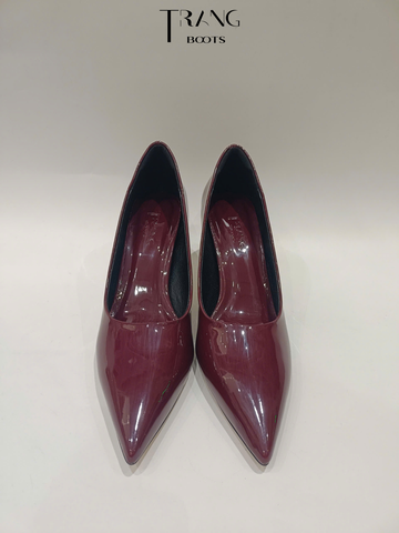 KATE PUMP HIGHHEELS - GIÀY CAO GÓT PUMP KATE - ĐỎ VANG 7 -8CM