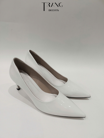 KATE PUMP HIGHHEELS - GIÀY CAO GÓT PUMP KATE - TRẮNG 7 -8CM