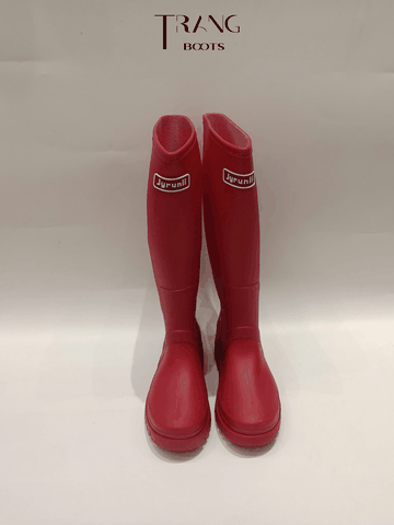 CRIMSON TALL RAIN BOOTS - ỦNG CAO SU CỔ CAO MÀU ĐỎ