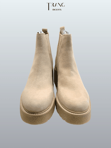 CHELSEA BOOTS HARTE H2O DOLCE VITA DA THẬT MŨI TRÒN ĐẾ CAO SU ĐÚC