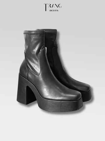 PLATFORM ANKLE BOOTS PULL&BEAR ĐẾ ĐÚP