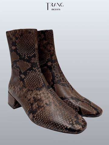 CHELSEA BOOTS J.CREW MŨI VUÔNG DA THẬT ĐẾ THẤP