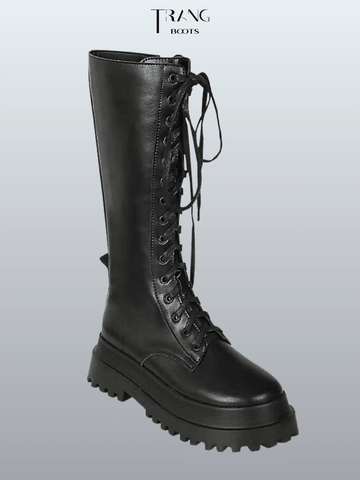 BOOTS GỐI THẮT DÂY CHIẾN BINH KIỂU DÁNG COMBAT BOOTS