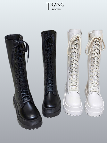 BOOTS GỐI THẮT DÂY CHIẾN BINH KIỂU DÁNG COMBAT BOOTS