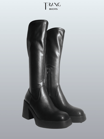 PLATFORM BOOTS DÀI ĐẾN GỐI ỐNG ÔM CHÂN ĐẾ BÁNH MÌ LEFTIES