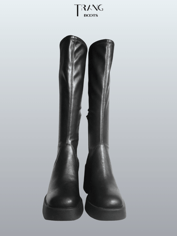 PLATFORM BOOTS DÀI ĐẾN GỐI ỐNG ÔM CHÂN ĐẾ BÁNH MÌ LEFTIES