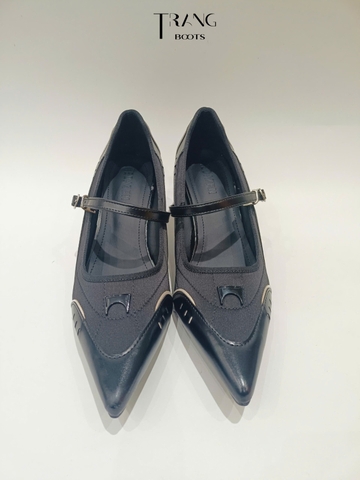 Mary Jane Cao Gót Mũi Nhọn Gót Cách Điệu – Style Ballet Thời Trang