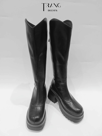 KNEE BOOTS PLATFORM CỔ V