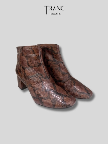 ANKLE BOOTS NÂU DA RẮN