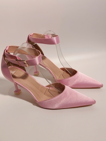 LISA HIGH-HEELS - GIÀY CAO GÓT MŨI NHỌN LỤA SATIN LISA HỒNG