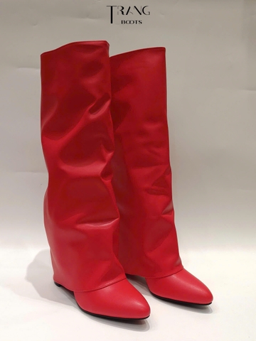 KNEE BOOTS ỐNG LẬT GÓT TRỤ