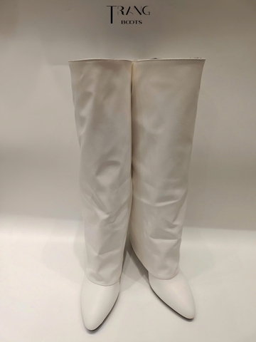 KNEE BOOTS ỐNG LẬT GÓT TRỤ