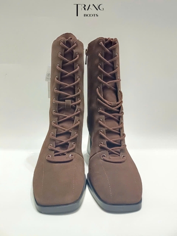 ANKLE BOOTS THẮT DÂY DA LỘN STRADIVARIUS