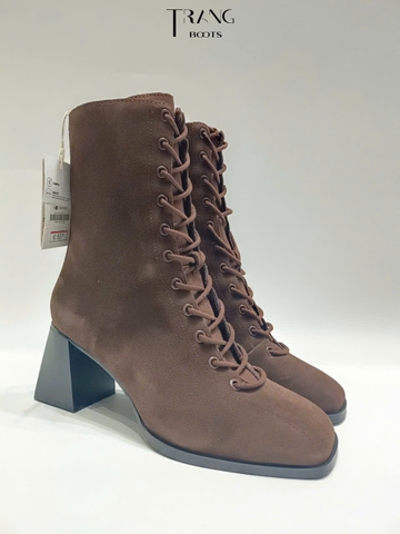 ANKLE BOOTS THẮT DÂY DA LỘN STRADIVARIUS