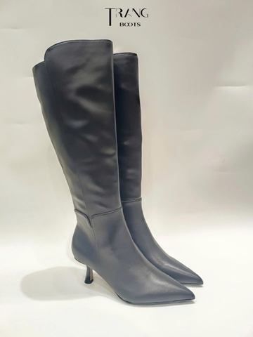 SAM EDELMAN TAYLIN LEATHER KNEE HIGH BOOTS - BLACK- BOOTS CỔ CAO DA THẬT GÓT NHỌN 6CM