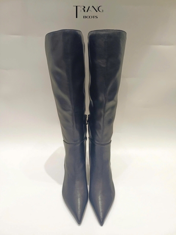 SAM EDELMAN TAYLIN LEATHER KNEE HIGH BOOTS - BLACK- BOOTS CỔ CAO DA THẬT GÓT NHỌN 6CM