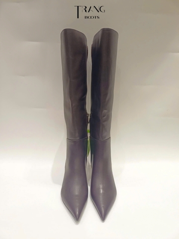 SAM EDELMAN TAYLIN LEATHER KNEE HIGH BOOTS - TAUPE- BOOTS CỔ CAO DA THẬT GÓT NHỌN 6CM