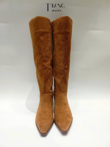 FRANCO SARTO GENEVIEVE KNEE HIGH BOOTS WOMEN - COGNAC - BOOTS GỐI ĐẾ THẤP