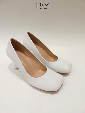 NOIR - LADY ÉLAN - Giày cao gót Mary Jane mũi tròn – thiết kế miệng nông thanh lịch