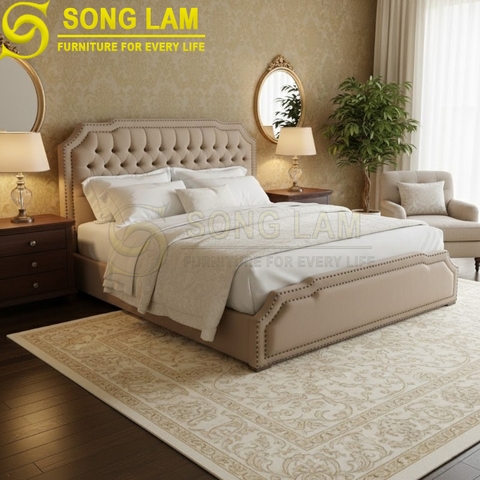 Giường ngủ Quý tộc — Đầu Giường Chần Nút Luxury GT0111