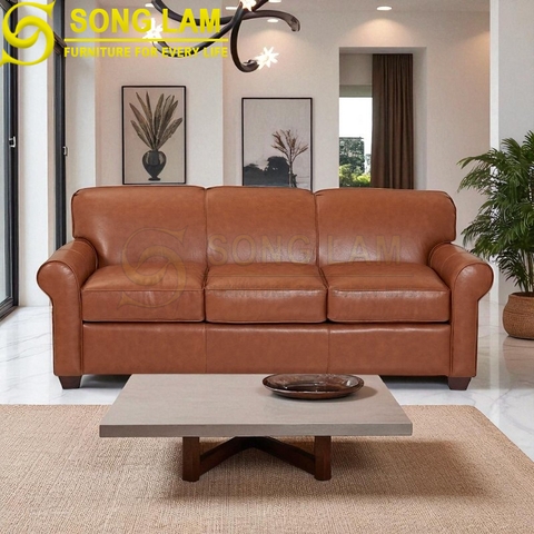 Sofa chữ I da bò Ý SIH01113