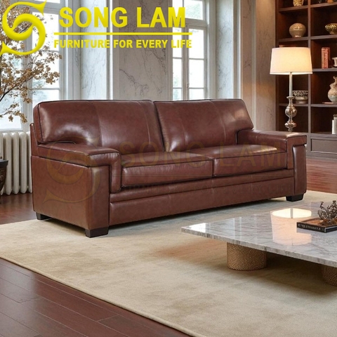 Sofa chữ I da bò Ý SIH0112