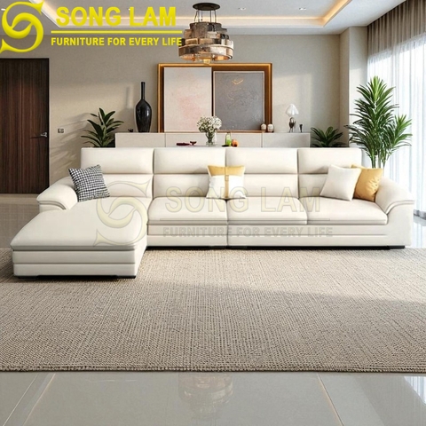 Sofa góc da bò Ý SLH01120