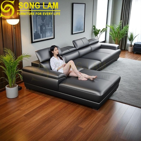 Sofa góc da bò Ý SLH03110